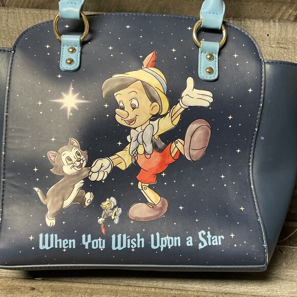 Loungefly Disney Pinocchio Blue Fairy Crossbody Bag No Strap Preowned - Picture 6 of 16